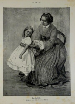 1917 - alter Druck - Das Festkleid (Zeichnung von Ilse Schütze-Schur)